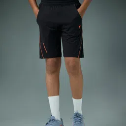Technosport Knit Solid Quick Dry & Breathable Shorts - Black-picture-21