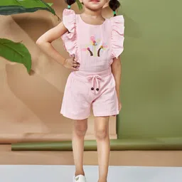 Peppermint Girls Embroidered Round Neck Basic Jumpsuit-picture-28