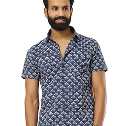 SAY Men Classic Opaque Printed Casual Shirt-image-8