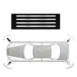 SCA Stainless Steel Car Side Bumper Protector Guard Full Chrome Strip Rear & Front for Maruti Suzuki New Swift All Models (Set of 4) image 4