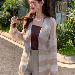 StyleCast Women Striped Printed Cardigan image 3