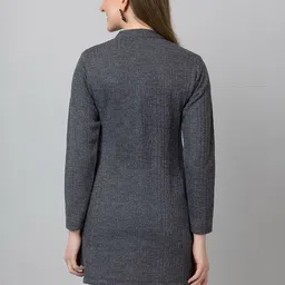 Hifzaa Women Woollen Longline Cardigan image 2