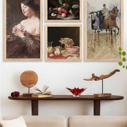 WALLLANE Multicoloured Set of 4 Wood Wall Paintings-picture-9