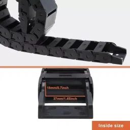 DeHMY 18x37 mm Semi-Closed Cable Drag Chains for Electrical Machines and 3D Printer Accessories (Pack of 2) image 5