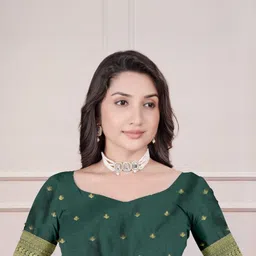 Okom Ethnic Motifs Zari Art Silk Handloom Banarasi Saree image 2