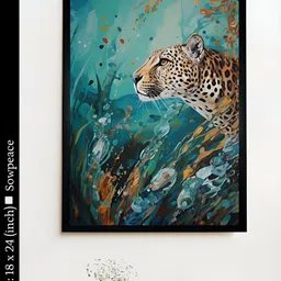 SOWPEACE Blue & Brown 1 Piece Canvas Birds and Animals Wall Paintings-image-10