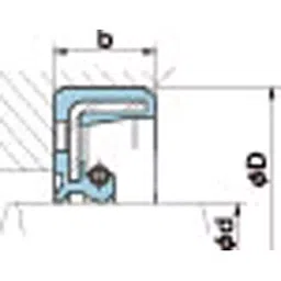 NOK 12 mm Thickness TCV Type Nitrile Rubber + Fluorine Pressure Resistant Seal, TCV456812-F image 2