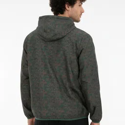 glitchez Abstract Print Hooded Windcheater Tailored Jacket image 5