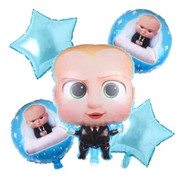 Bubble Trouble Boss Baby theme Foil Balloon - Pack of 5-image-7