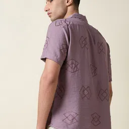 Thomas Scott Men Premium Fit Spread Collar Textured Casual Shirt image 4