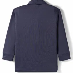 Rikidoos Full Sleeves Cut & Sew Sweatshirt With Joggers Set - Navy Blue & Grey image 3