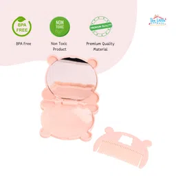THE LITTLE LOOKERS Comb and Mirror Set with Soft Bristles and Rounded Tips for Baby's Sensitive Skin/Hair Care | Grooming Accessories | Comb Set for Newborns/Babies/Kids/Toddlers (Peach & Purple) image 4