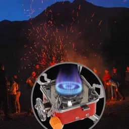 ARCADE TOYS Portable Camping Gas Stove for Travel Stainless Steel Body Folding Furnace Cooking Stove Lightweight Gas Burner (Multicolour) image 4