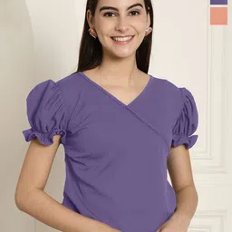 Tromko Women Pack Of 2 Puff Sleeve Top image 1