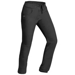quechua Women’s Warm Water-Repellent Hiking Trousers NH100 - Black image 2
