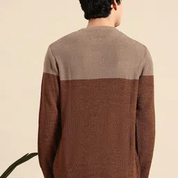 Mast & Harbour Colorblocked Acrylic Ribbed Longline Pullover image 4