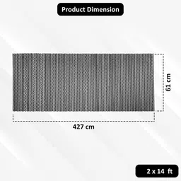 Kuber Industries Black Textured 110 GSM Anti-Slip Bath Rugs image 2