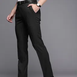 Raymond Men Checked Slim Fit Formal Trousers image 2