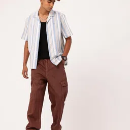 wrogn Kook N Keech Vacation Vibe Striped Resort Fit Shirt-picture-40