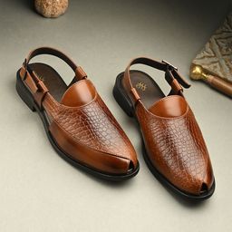 House of Pataudi Men Textured Ethnic Mules-picture-14