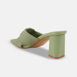 Mast & Harbour Women Textured Block Heel Sandals image 3