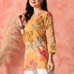 HARIKS Printed V-Neck Tunic & Palazzo Co-Ords image 5
