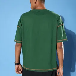 Stormborn Men Drop-Shoulder Sleeves Appliqued Oversized Pure Cotton T-shirt image 3