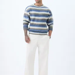 The Souled Store Men Chevron Striped Pullover image 5