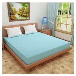 DREAM CARE Cotton Feel Terry Mattress Protector  - Blue-picture-41