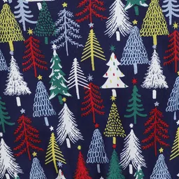 BAATCHEET Fleece Knit Christmas Theme Full Sleeves Christmas Tree Printed Light Winter Sweatshirt - Navy Blue image 5