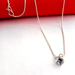 Nawab Collection Silver-Plated Alloy Cubic Zirconia Pendants with Chains-picture-11