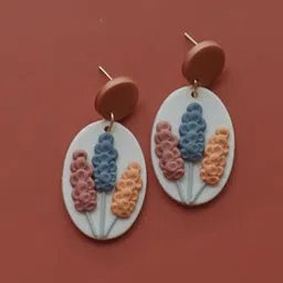 VMA PLAY FASHION Brass-Plated Oval Drop Earrings-picture-11