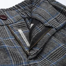 Mr Bowerbird Men Checked Tweed Pleated Cargos Trousers image 3