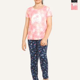 ariel Girls Pack Of 3 Printed Cotton Ankle-Length Leggings-picture-1