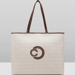 Caprese Women Typography Printed Structured Leather Shoulder Bag-picture-47