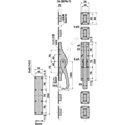 TAKIGEN Lock Handle with Face Zinc Plating Chromate Treatment, A-387N-1-image-33