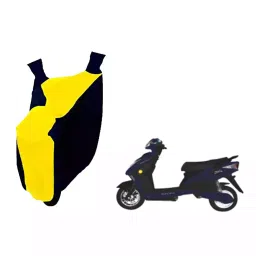Auto Pearl Waterproof Two Wheeler Cover For Kinetic Zing (Yellow & Blue)-picture-24