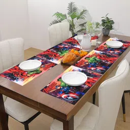 PRAKARTIK 6-Pcs Red & Green Digital Printed Table Placemats-image-68