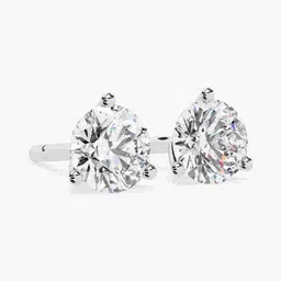 VALANOVA 14Kt White Gold Lab Grown Diamond Studded Studs - 1.06 g image 5