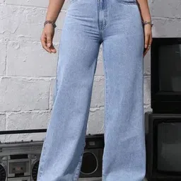 RIVI Women Jean Wide Leg High-Rise Stretchable Jeans-picture-39