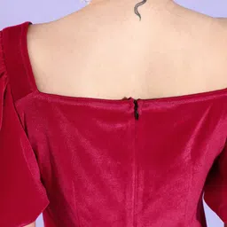 Miss Chase Ruched Velvet Bodycon Dress image 2