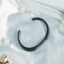 RUHI COLLECTION Unisex Hand Painted Rhodium-Plated Cuff Bracelet image 2