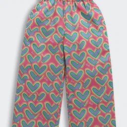 Barbie by Tiny Girl Hearts Printed Palazzo Pant - Pink-picture-14