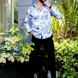 Foomer Men Standard Floral Opaque Printed Casual Shirt-picture-27