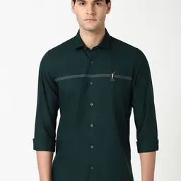 Peter England Casuals Men Spread Collar Horizontal Striped Cotton Slim Fit Casual Shirt-image-52