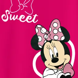 KUCHIPOO Fleece Knit Mickey & Friends Featuring Full Sleeves Minnie Mouse Printed Light Winter Sweatshirt - Red image 4