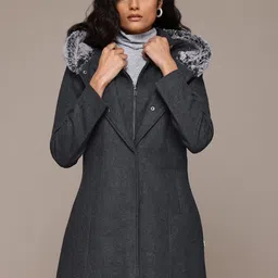 Roadster The Lifestyle Co. Faux Fur Hooded Parka Overcoat-image-57