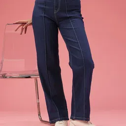 DressBerry Women Straight Fit High-Rise Jeans-image-35