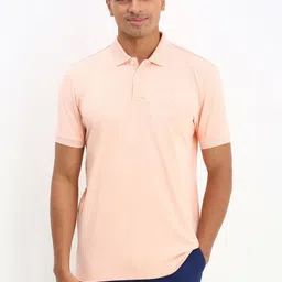 Allen Solly Men Solid Polo Collar Cotton T-shirt-picture-47