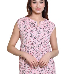 Varenyam Women Print V Neck Sleeveless Top-image-38